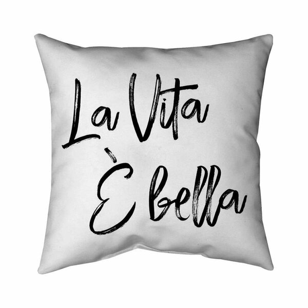 Begin Home Decor 20 x 20 in. La Vita Plus Bella-Double Sided Print Indoor Pillow 5541-2020-QU16